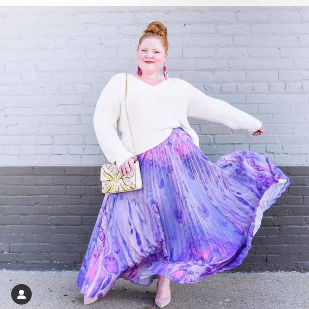 Anthropologie Pleated Maxi Skirt Size 24w